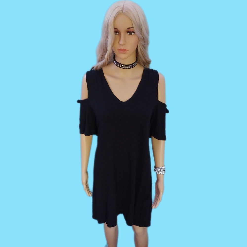 NEW Sanctuary L cold shoulder t-shirt knee length dress